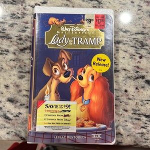 UNOPENED Lady and the Tramp VHS
